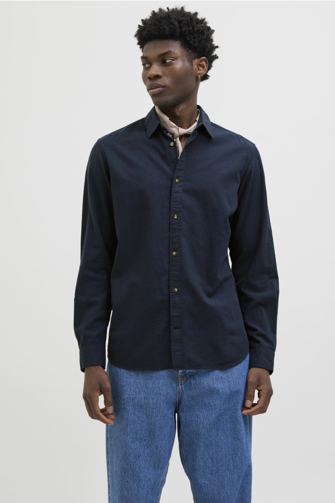 JJESUMMER SHIRT LS SN 12269315 NAVY BLAZER