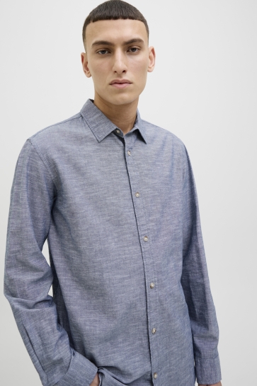 Jack & Jones Overhemd JJESUMMER SHIRT LS SN 12269315 FADED DENIM