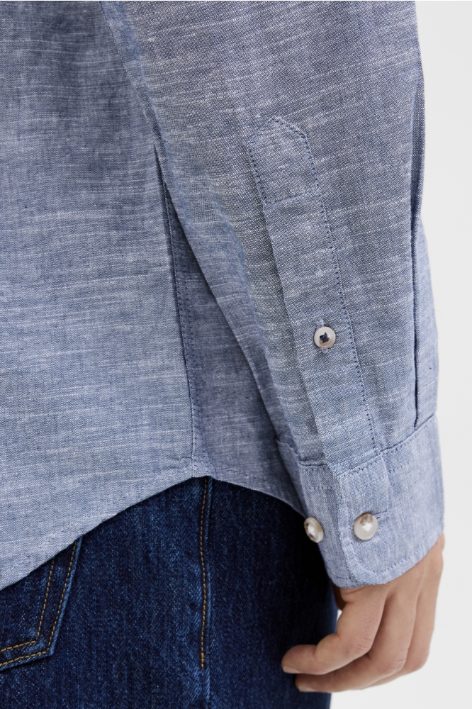 Jack & Jones blauwe heren overhemd | Close up