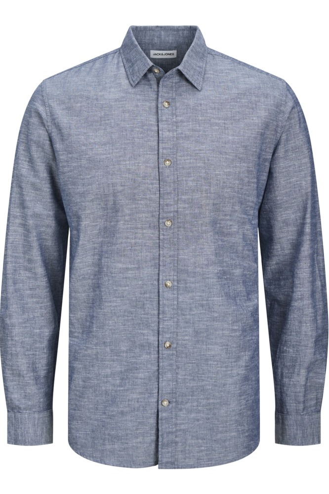 Jack & Jones blauwe heren overhemd | Vooraanzicht