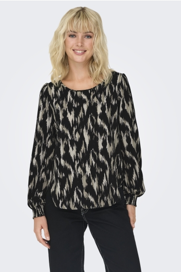 Only T-shirt ONLELITE LIFE L/S TOP NOOS PTM 15332214 BLACK 581
