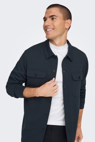 Only & Sons Overhemd ONSNEWKODYL OVERSHIRT SWEAT NOOS 22021279 DARK NAVY