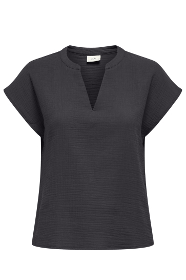 Jacqueline de Yong T-shirt JDYTHEIS LIFE S/S TOP WVN DIA 15317398 Phantom