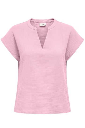 Jacqueline de Yong T-shirt JDYTHEIS LIFE S/S TOP WVN DIA 15317398 Fairy Tale