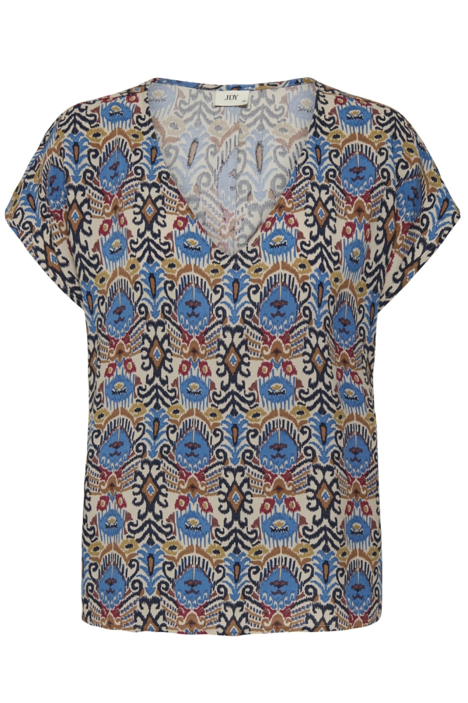JDYSTAR SEZEN LIFE S/S TOP WVN DIA 15198141 Oatmeal