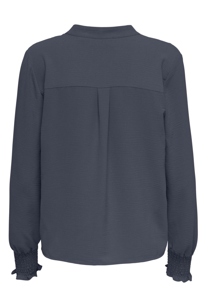 Only blauwe dames blouse | Achteraanzicht