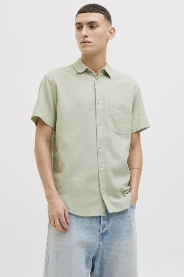 Jack & Jones Overhemd JORVARENNA DOBBY SHIRT SS 12271109 Celadon Tint
