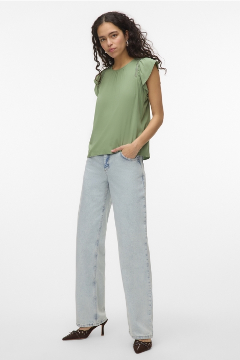 Vero Moda vmbella ss lace top wvn ga noos