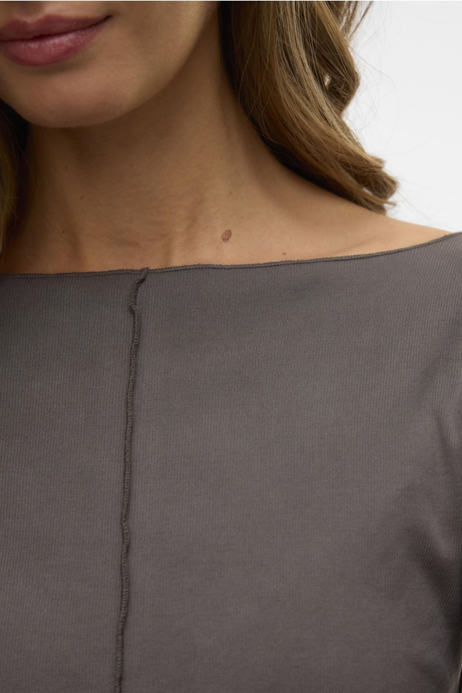 Vero Moda grijze dames t-shirt | Close up