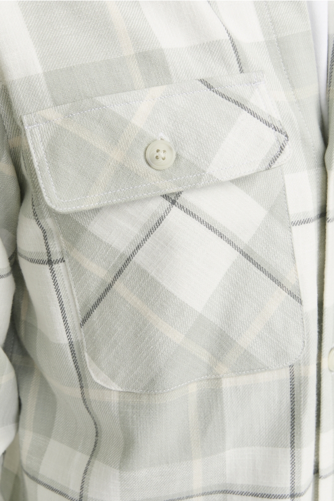 JPRCCRAYMOND SPRING CHECK OVERSHIRT 12274956 AQUA GRAY