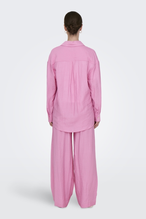 Only roze dames blouse | Model achteraanzicht