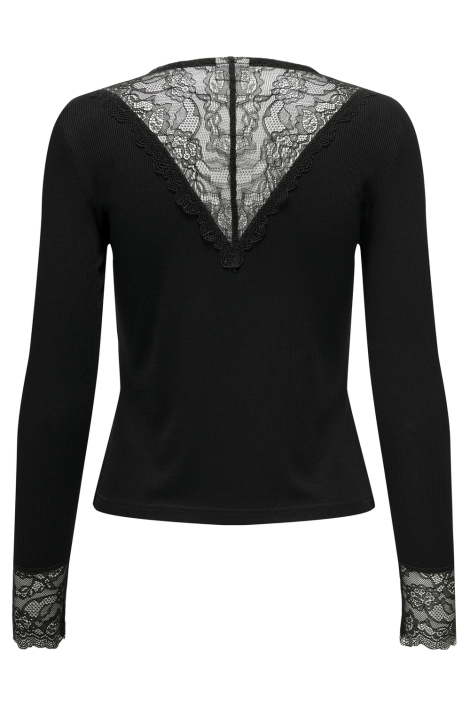 Jacqueline de Yong zwarte dames t-shirt | Achteraanzicht