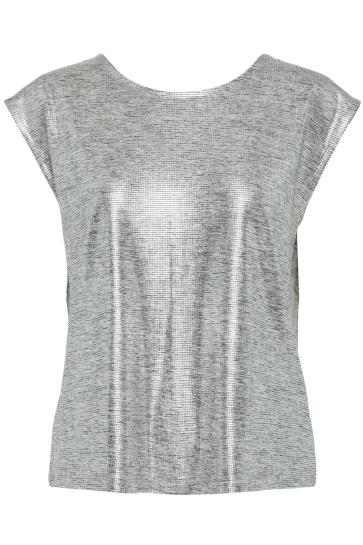 Pieces T-shirt PCSANORA SS TOP JRS FC 17155977 SILVER