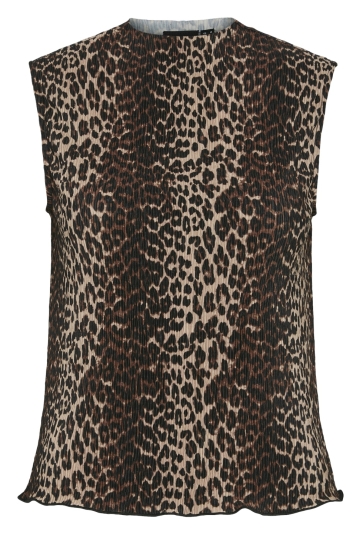 Pieces Top PCFLORA SL TOP JRS BC 17155406 BLACK/LEO