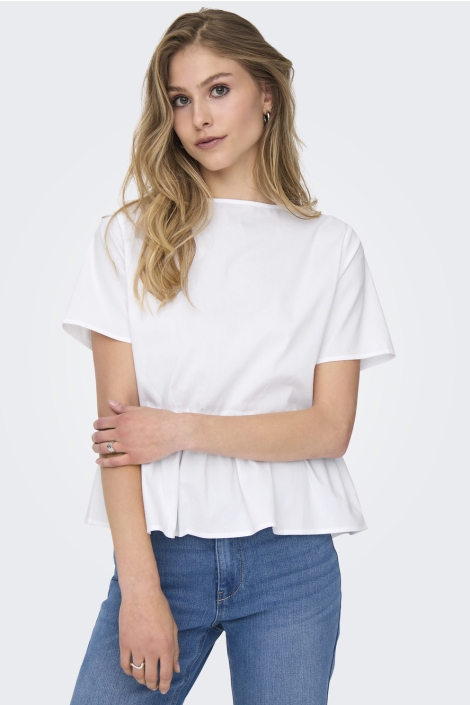 Jacqueline de Yong witte dames blouse | Model vooraanzicht