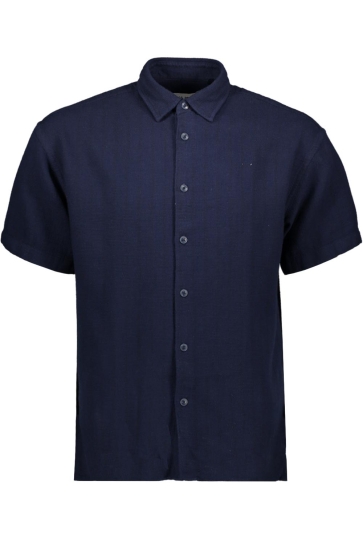 Jack & Jones Overhemd JCOJOSHUA STRUCTURE SHIRT SS 12256023 NAVY BLAZER/STRIPES