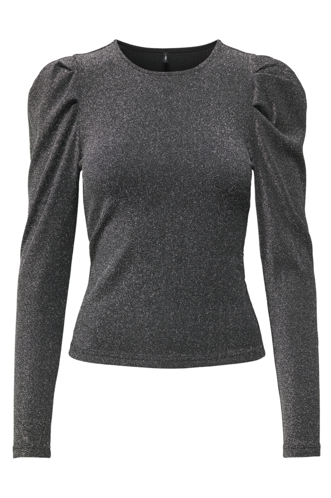 Only zwarte dames t-shirt | Vooraanzicht