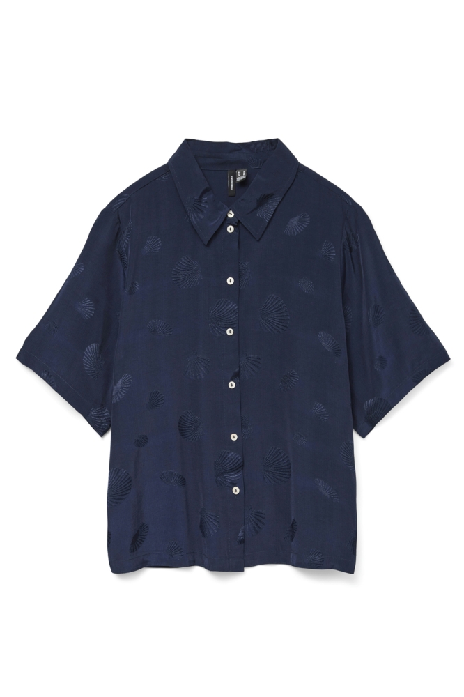 Vero Moda blauwe dames blouse | Vooraanzicht