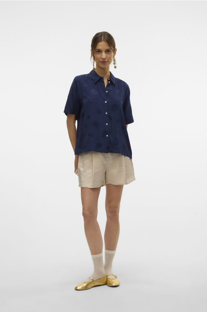 Vero Moda blauwe dames blouse | Model