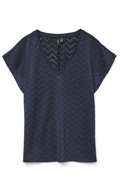 Vero Moda blauwe dames t-shirt | Vooraanzicht