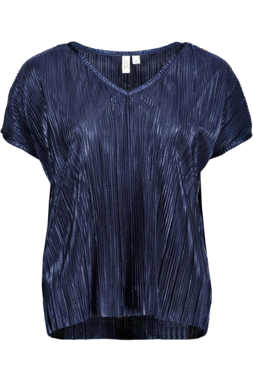 Vero Moda T-shirt VMDUVI S/S V-NECK TOP JRS BTQ GA NL 10334193 NAVY BLAZER