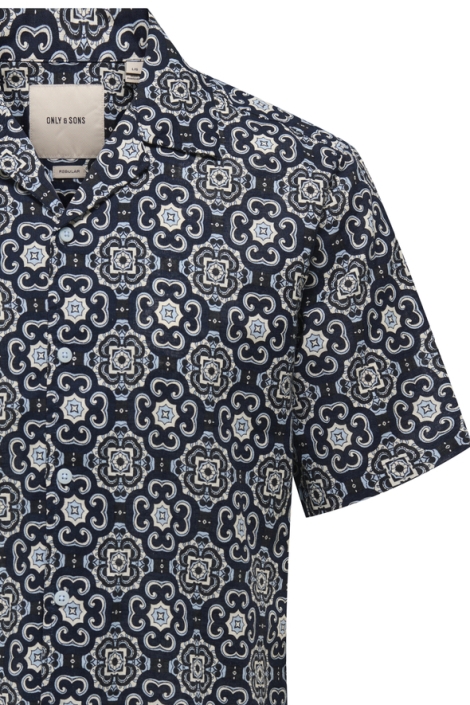 Only & Sons blauwe heren overhemd | Close up