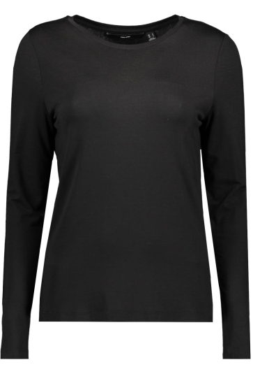 Vero Moda T-shirt VMAVA LS TOP JRS GA NOOS 10260456 Black