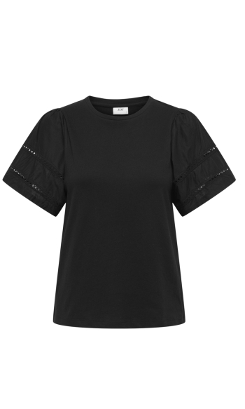 JDYOLLIE S/S MIX TOP JRS 15351680 BLACK