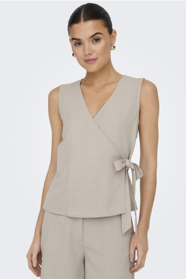 Jacqueline de Yong Top JDYNINA S/L WRAP TOP WVN 15351559 CHATEAU GRAY