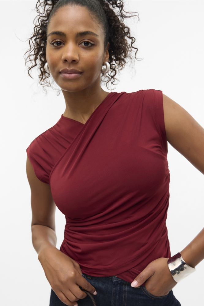 Vero Moda bordeaux dames top | Close up