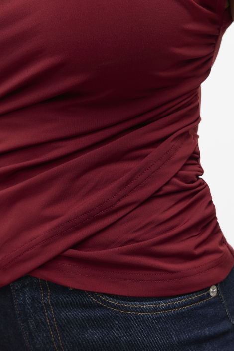 Vero Moda bordeaux dames top | Kleurstaal