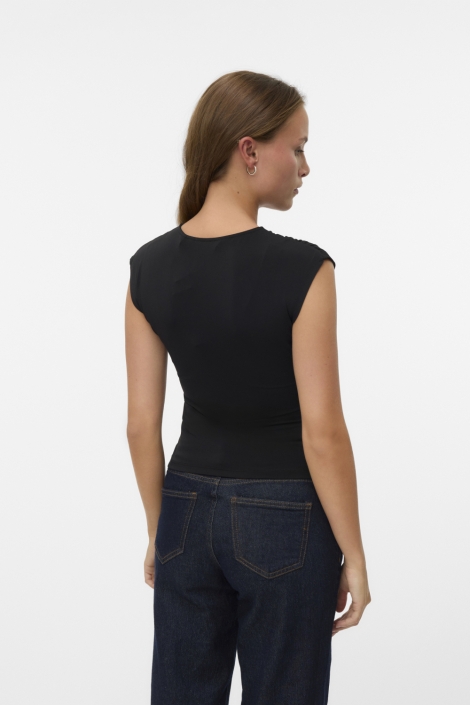 Vero Moda zwarte dames top | Model achteraanzicht
