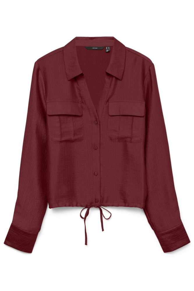 Vero Moda bordeaux dames blouse | Vooraanzicht