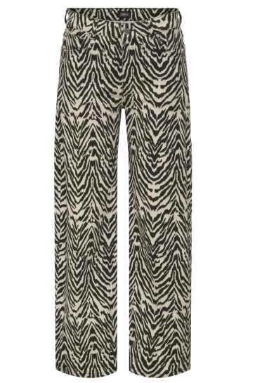 Jacqueline de Yong Broek JDYVANESSA HW PANT WVN EXP 15358435 ECRU/BLACK ZEBRA