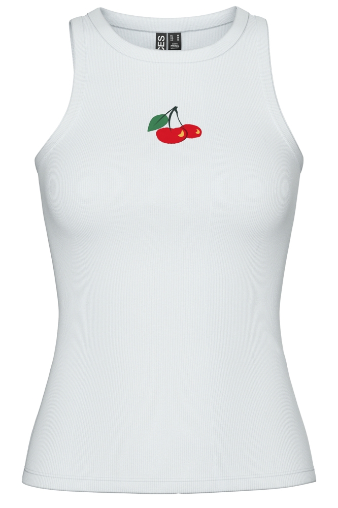 Pieces witte dames top | Vooraanzicht