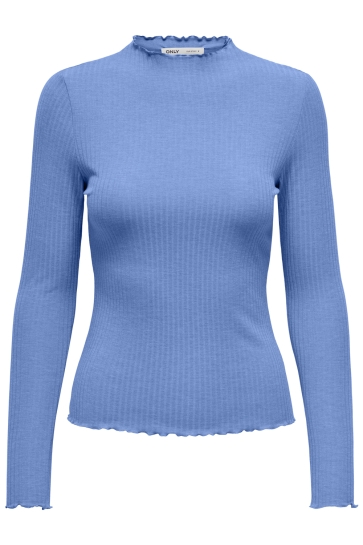Only T-shirt ONLEMMA L/S HIGH NECK TOP NOOS JRS 15180040 Provence