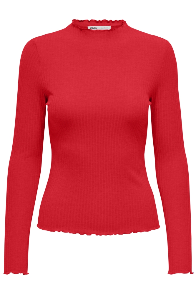 Only rode dames t-shirt | Vooraanzicht