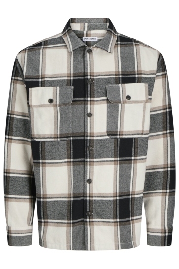 Jack & Jones Overhemd JJECHARGE OVERSHIRT LS NOOS 12278969 Crockery