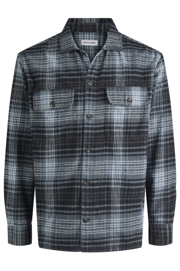 Jack & Jones Overhemd JJECHARGE OVERSHIRT LS NOOS 12278969 Stormy Weather