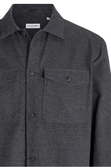 Jack & Jones grijze heren overhemd | Close up
