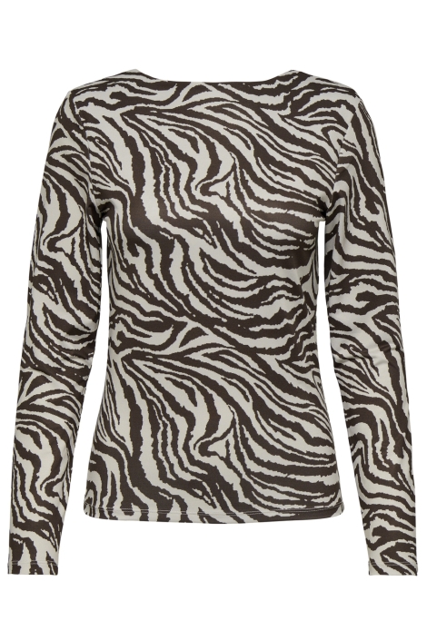 Only beige dames t-shirt | Vooraanzicht