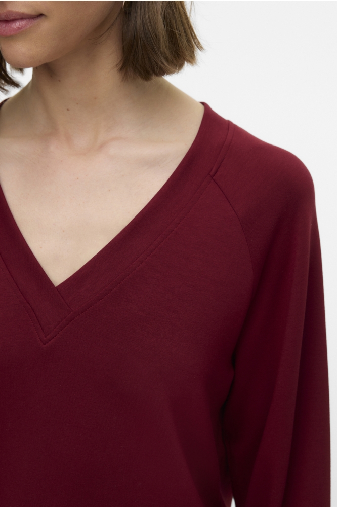 Vero Moda bordeaux dames sweater | Close up