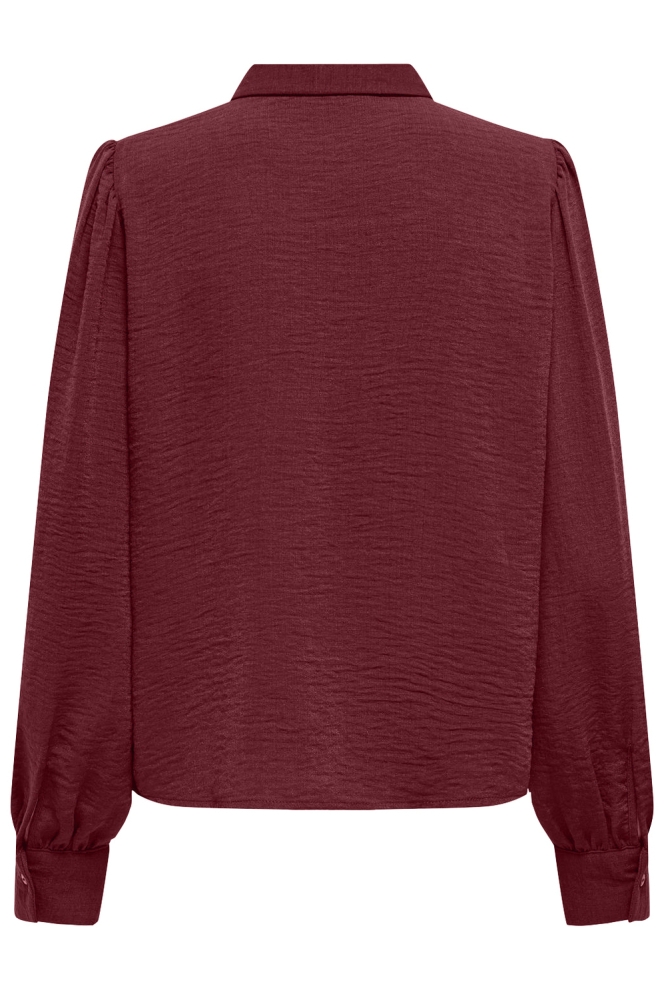 Jacqueline de Yong bordeaux dames blouse | Achteraanzicht