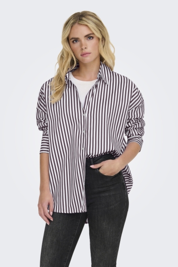 Jacqueline de Yong Blouse JDYVESPER L/S LOOSE SHIRT WVN NOOS 15338857 Cloud Dancer/FIG