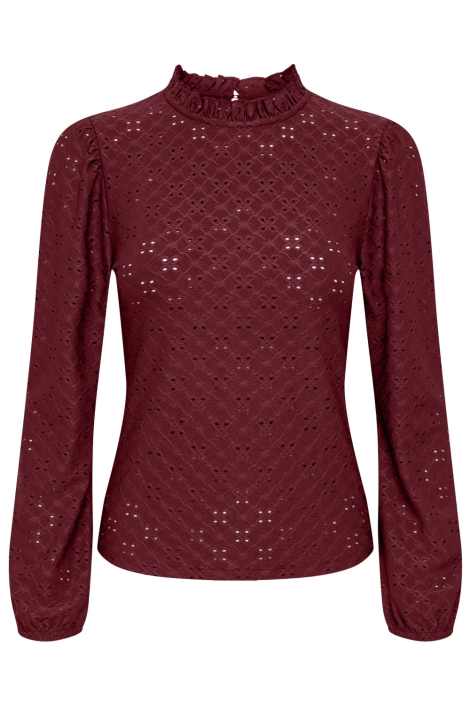 Jacqueline de Yong bordeaux dames blouse | Vooraanzicht
