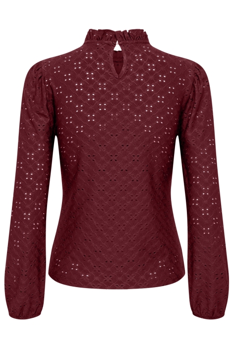 Jacqueline de Yong bordeaux dames blouse | Achteraanzicht