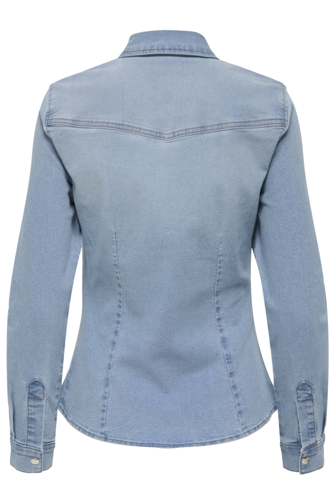 Jacqueline de Yong blauwe dames blouse | Achteraanzicht