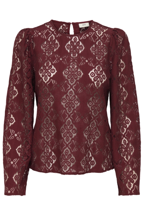 Jacqueline de Yong bordeaux dames blouse | Vooraanzicht