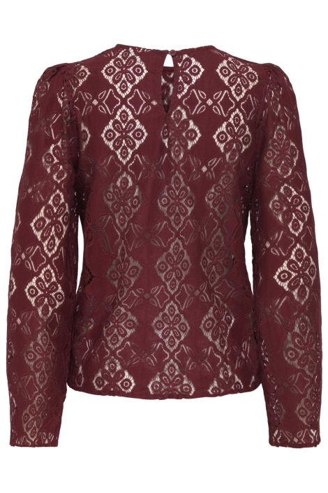 Jacqueline de Yong bordeaux dames blouse | Achteraanzicht
