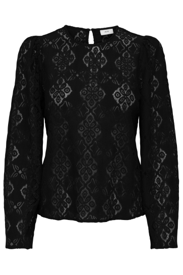 Jacqueline de Yong Blouse JDYHURRAY L/S LACE TOP JRS 15354364 BLACK